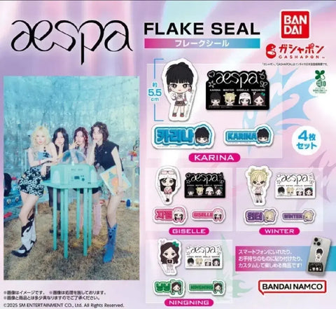 aespa Winter Flake Seal Sticker Gacha Japan Bandai Transfer