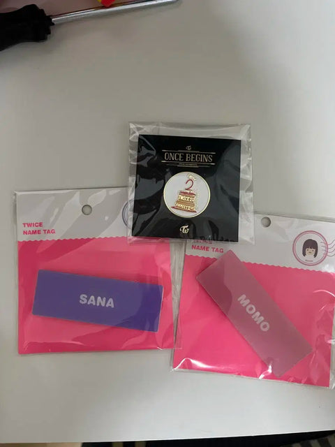 TWICE name tag badge lot