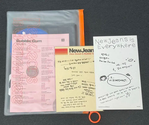 NewJeans fan club slogan + Reverse fan support postcard 2 pieces