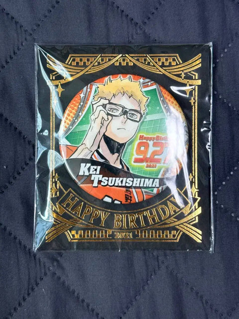 Haikyuu Tsukishima Kei 2021 Jump Shop Birthday Badge Unopened