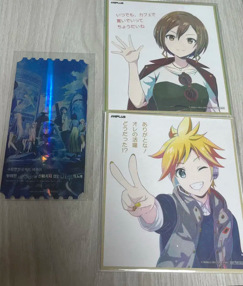 Project Sekai Movie Theater Limited Edition Kagamine Len MEIKO Shikishi Set Vocaloid Miku