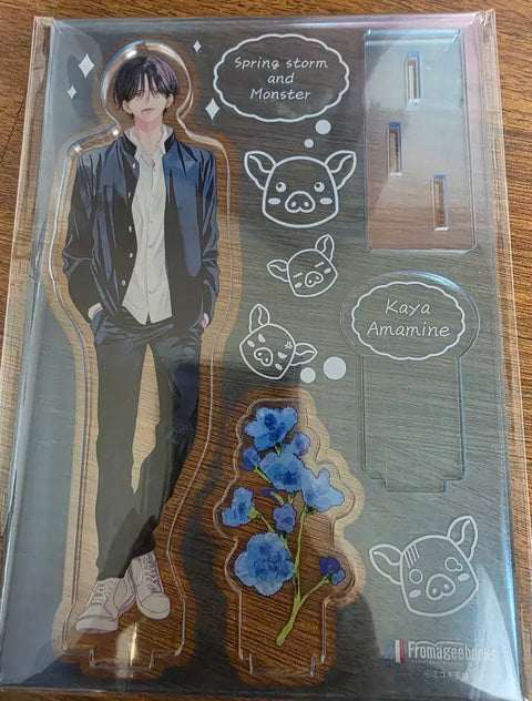Selling spring storms and monster acrylic stands.