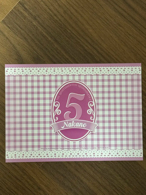 The Quintessential Quintuplets Nakano Nino Postcard