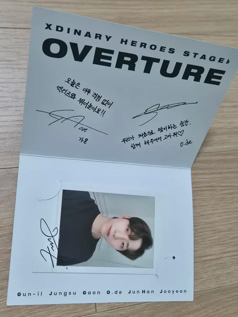 XDinary Heroes OVERTURE second-day concert photocard, message card, slogan - all as a set