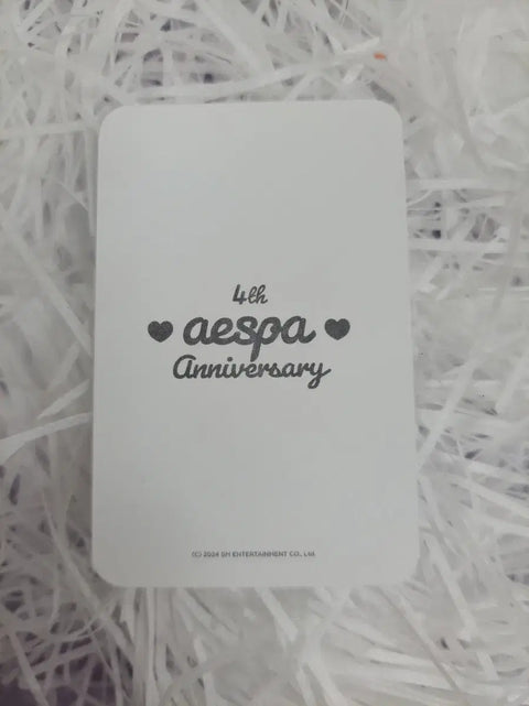 aespa Winter 4th Anniversary Doll Prop Kit Photocard Transfer