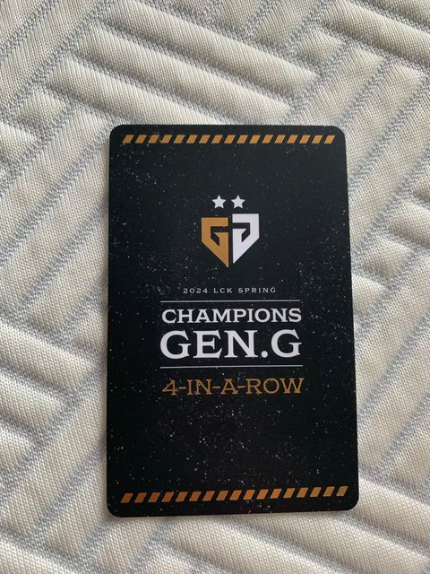 Selling Gen.G 2024 LCK Spring Championship cards in a bundle, Chovy card and badge bonus.