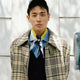 Transfer of Elle featuring actor Park Jung-min and novelist Kim Keum-hee in a photoshoot and interview.