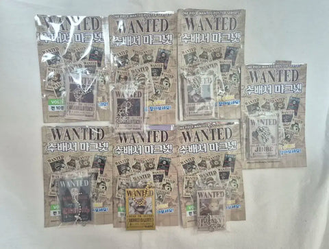 One Piece Wanted Poster Magnet Keychain Gold Nika Luffy Brook Sunny Go Teach Jinbe