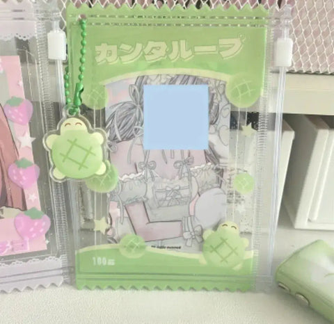 Melon bread turtle photocard pouch holder