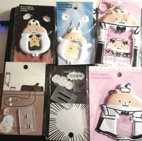 Hamster Hamging Hamjji Acrylic Stand Photocard Holder Top Loader Decoration Bundle