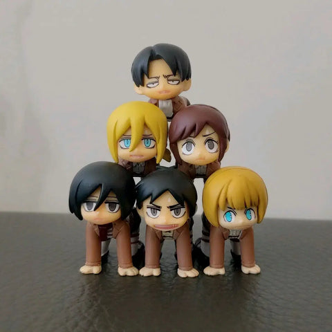 Attack on Titan Gymnastics Figure Levi Eren Armin Mikasa Sasha Christa Bundle