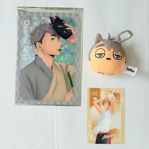 Haikyuu Miya Osamu Animal Mascot Manju, Festival Acrylic Card Set