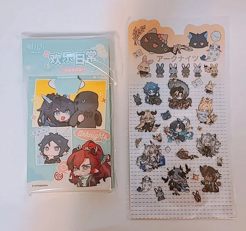 Arknights, Mingfang, Reunion Huan memo pad + fan-made stickers