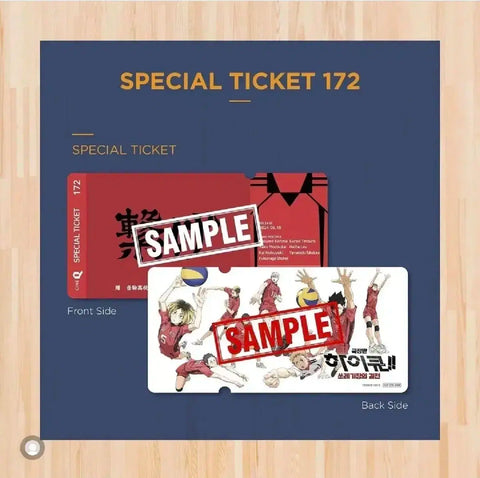 Haikyu!! The Dumpster Battle Movie Special Ticket Sticker CineQ Benefit