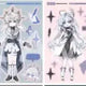 Honkai Star Rail unofficial goods, HJ's Sunday & Robin kiss-cut stickers, unopened, selling as a set.