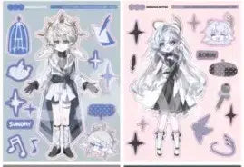 Honkai Star Rail unofficial goods, HJ's Sunday & Robin kiss-cut stickers, unopened, selling as a set.