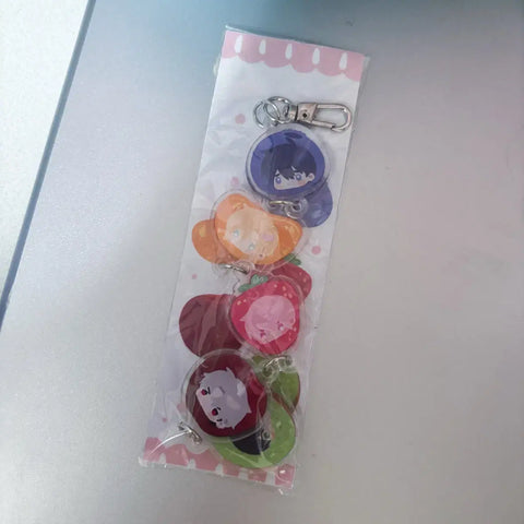Selling PlayV unofficial goods, fruit tanghulu keyring.
