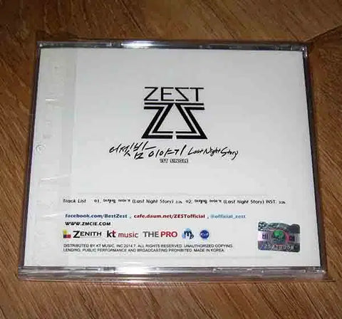 Zest - Digital Single CD - Last Night Story
