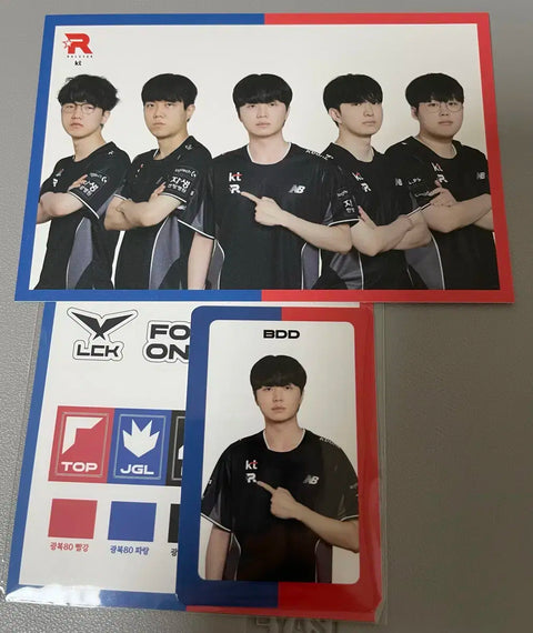 KT Rolster Home Ground Cheer Kit, LCK 80th Anniversary of Liberation Postcard, Photocard