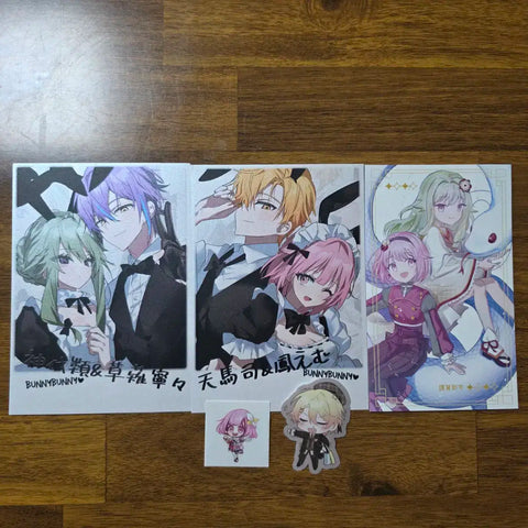 Project Sekai, Proseca unofficial goods, Wondershow, Tsukasa, Emu, Nene, Rui, postcard
