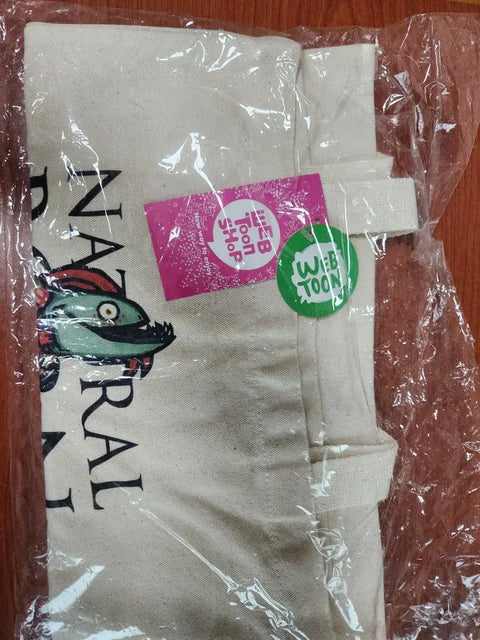 Selling "Congenital Idiots" eco bags.