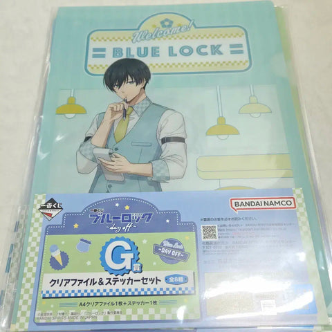 Blue Lock Day Off Kuji Itoshi Rin Clear File Sticker