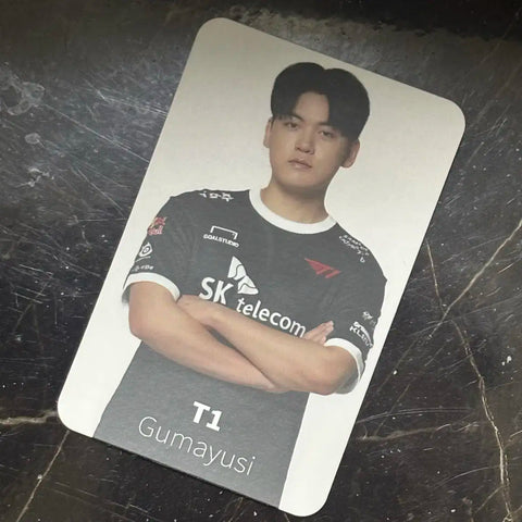 T1 Gumayusi photocard from T-Factory T1