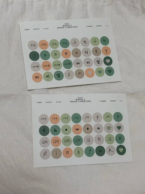 MONSTA X 2022 Season's Greetings Stickers