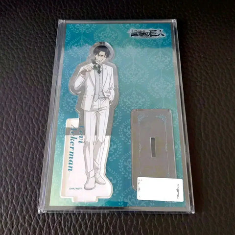 Unopened Attack on Titan Levi Karaoke Iron Man White Suit Acrylic Stand