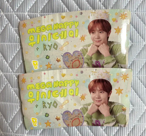 NCT Wish Mega Coffee Ryo Birthday Cup Holder