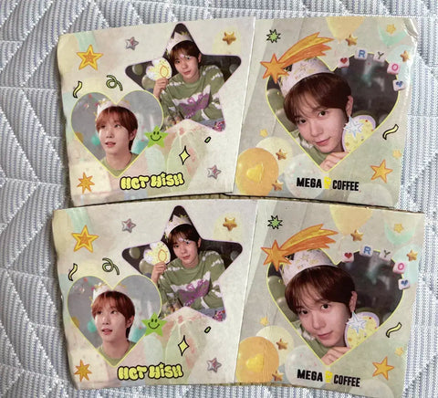 NCT Wish Mega Coffee Ryo Birthday Cup Holder