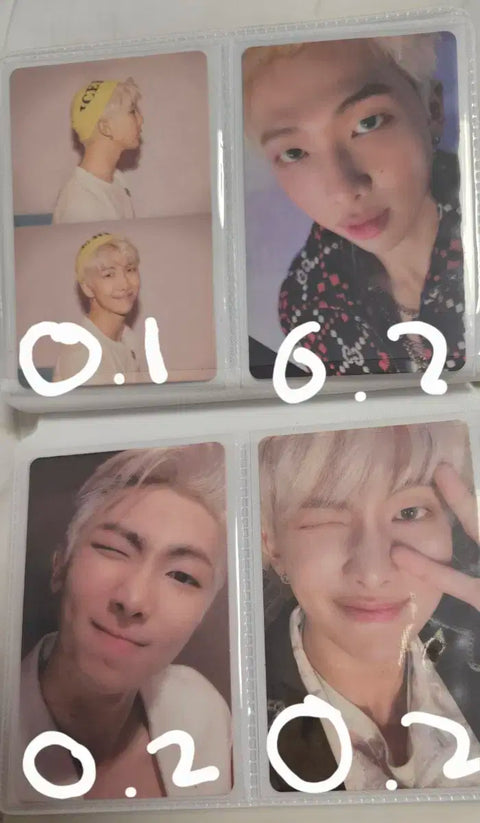 Selling official BTS photocards.