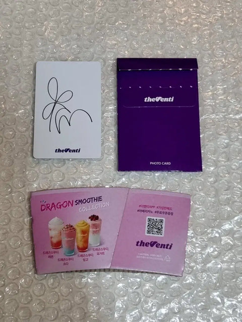 Theventi Dragon Smoothie Collection Photocard + Case + Cup Holder