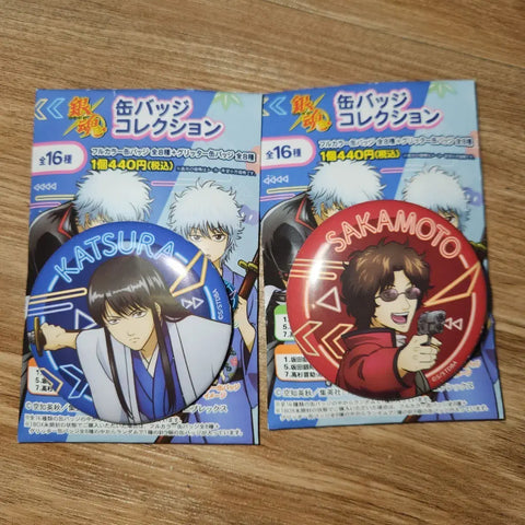 Gintama can badge Zura, Sakamoto