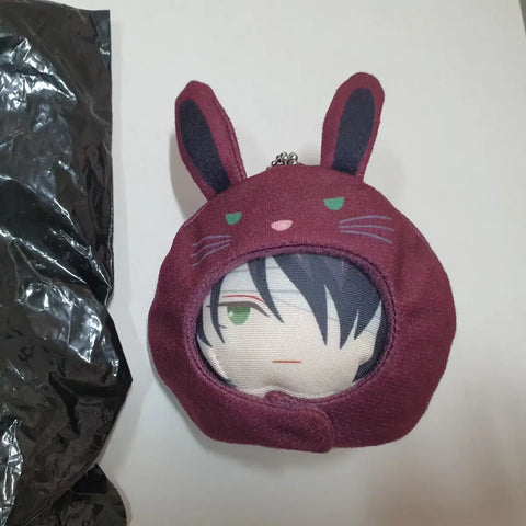 Unused Gintama Takasugi Shinsuke Anizu Kin Rabbit Manju Bean Plush Doll Keychain