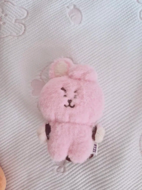 BT21 Cooky pink plush keyring
