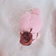 BT21 Cooky pink plush keyring