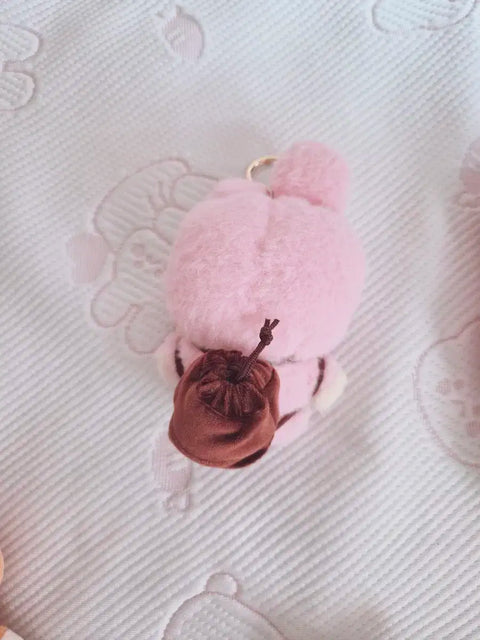 BT21 Cooky pink plush keyring