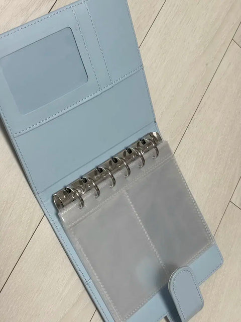 6-ring sky blue macaron binder