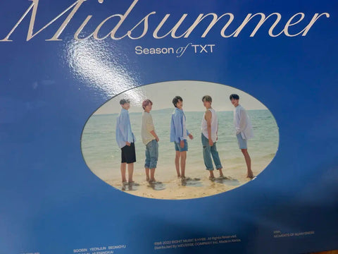 TXT (TOMORROW X TOGETHER) Midsummer Sky Blue Version Full Set, includes特典 (benefit/special gift)
