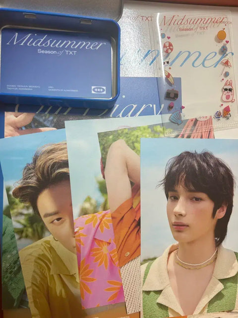 TXT (TOMORROW X TOGETHER) Midsummer Sky Blue Version Full Set, includes特典 (benefit/special gift)