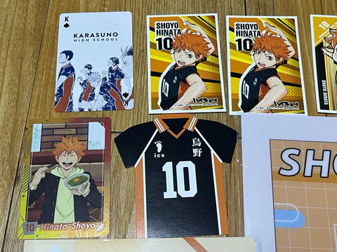 Haikyu Hinata Shoyo clear file, postcard, sticker, vintage paper goods, keyring