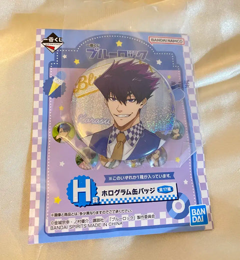 Blue Lock Day off Kuji H Prize Karasu Can Badge Transfer