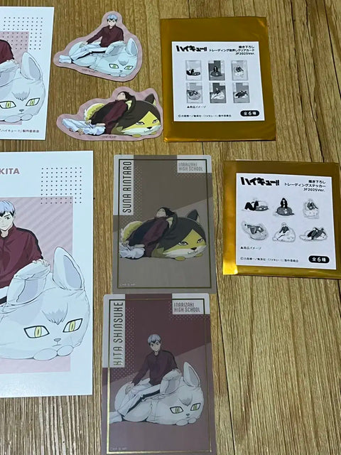 Haikyuu Jump Festa Inarizaki Suna Kita Postcard Clear Card Sticker Paper Goods