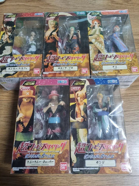 One Piece Figure Kimono 5-Piece Set