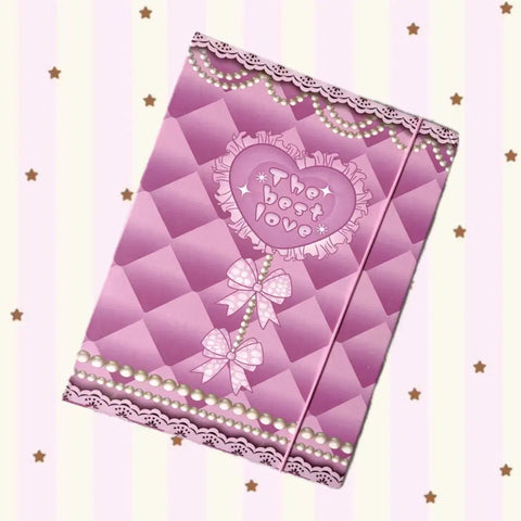 Pink Ribbon Heart A5 6-Ring Binder