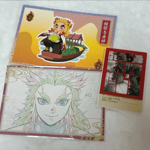 Demon Slayer Kimetsu no Yaiba Rengoku Postcard Thailand Limited Japanese Dining Hashira Exhibition Photocards