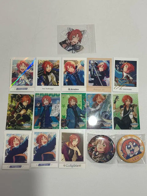 Ensemble Stars Leo Chinese Server Black Cat Bukub Collection Can Badge Clear Card Pasha Lot