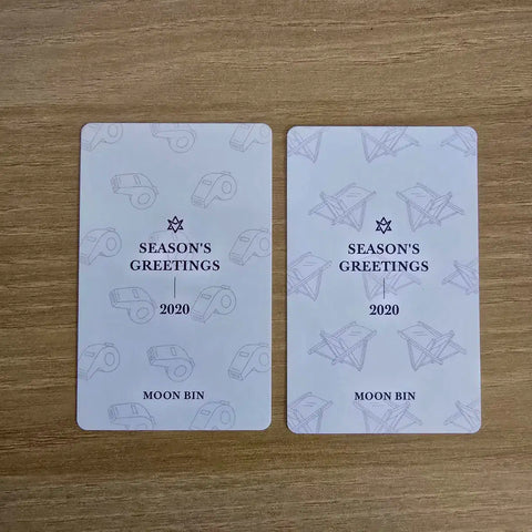 Astro Moonbin Season's Greetings photocard 2-piece set for sale