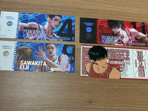 Slam Dunk, SlamDeong, Nongkyu-nim's game tickets, Seo Tae-woong (Hanamichi Sakuragi), Lee Myung-hun (Kazunari Fukatsu), Jung Woo-sung (Sawakita Eiji) for sale.